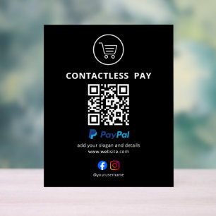Panneau de code QR de paiement sans contact   PayP