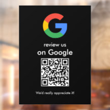 Panneau de code QR Google pour une révision modern
