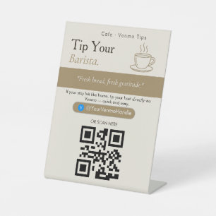 Panneau de code QR pour un pourboire généreux pour
