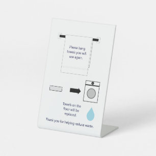 Panneau de conservation de l'eau des serviettes de
