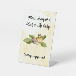 Panneau de décoration pour Baby Shower Canard