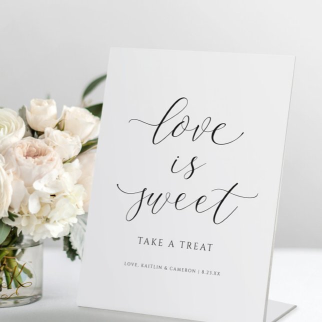 Panneau de dessert de mariage L'amour est doux buf (Créateur téléchargé)
