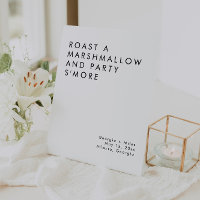 Panneau de dessert minimaliste Mariage Bar S'mores