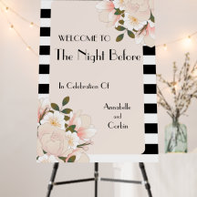 Panneau de dîner de répétition la veille du mariag