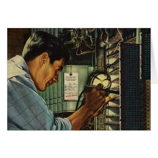 Panneau de disjoncteur électrique vintage (Devant horizontal)
