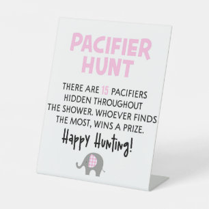 Panneau de jeu Baby shower de chasse à l'éléphant 