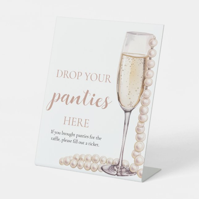 Panneau de jeu de perles et de prosecco pour lâche (Recto)