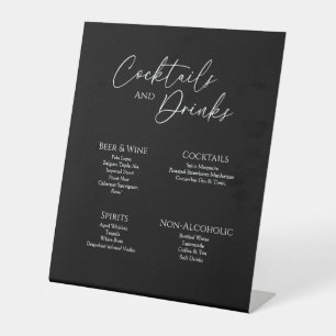 Panneau de la barre de boissons moderne Mariage no