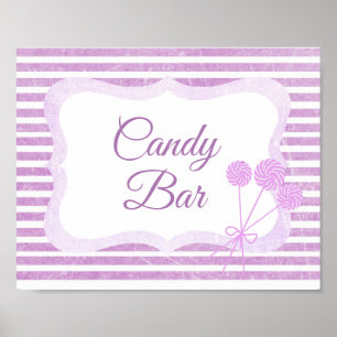 Panneau de la barre de bonbons Poster de sucettes 