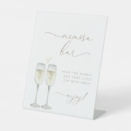 Panneau de la barre de Brunch et Bubbly Mimosa