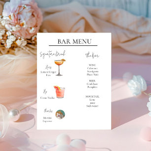 Panneau de la barre de cocktails minimaliste moder