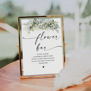 Panneau de la barre de fleurs d'Eucalyptus