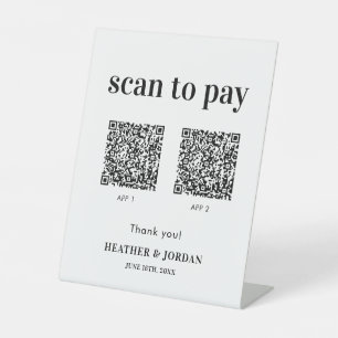 Panneau de la barre de Mariage du code QR à analys