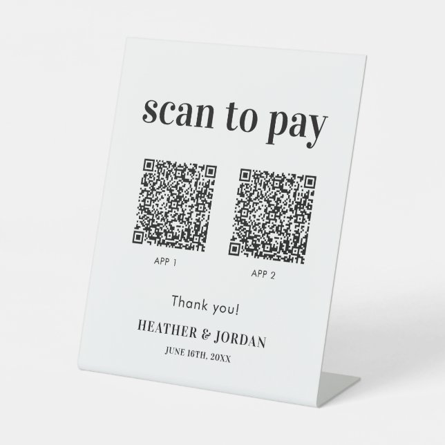 Panneau de la barre de Mariage du code QR à analys (Recto)