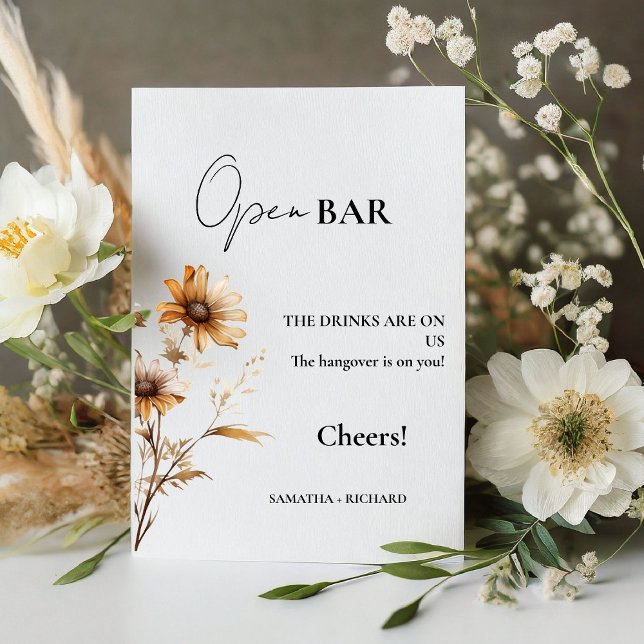 Panneau de la barre des boissons du Mariage de Mea (Créateur téléchargé)