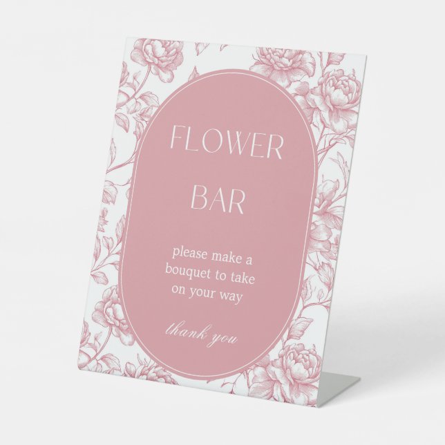 Panneau de la barre des fleurs rose blanc (Recto)