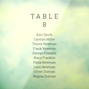 Panneau de la fenêtre Cling minimal Mariage Seatin