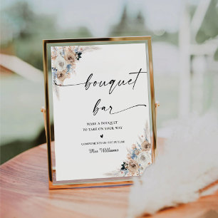 Panneau de la Fête des mariées Bouquet Boho en ivo