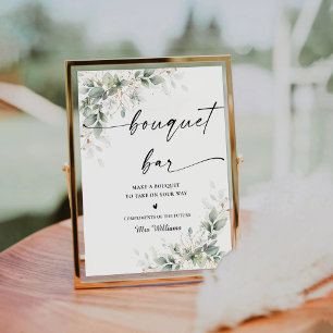 Panneau de la Fête des mariées Bouquet Eucalyptus