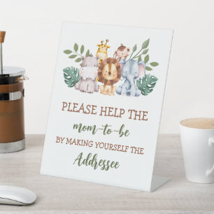 Panneau de la gare Enveloppe Baby shower Boy Jungl