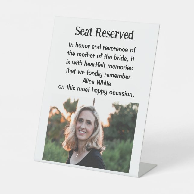 Panneau de la plaque commémorative de la mère de l (Recto)