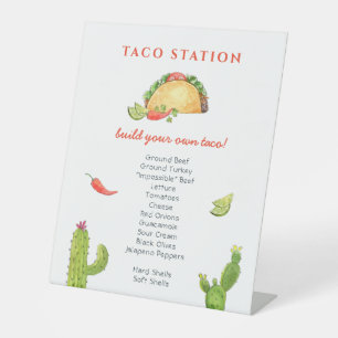 Panneau de la station alimentaire Taco bar