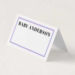 Panneau de la table de Baby shower  pourpre