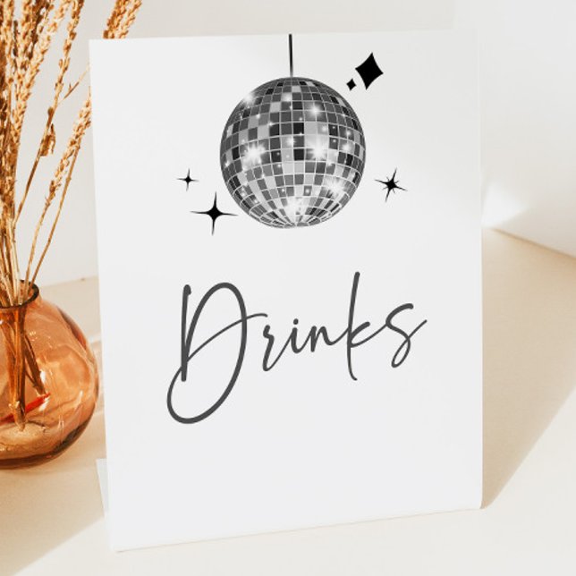 Panneau de la table des boissons Silver Disco (Créateur téléchargé)