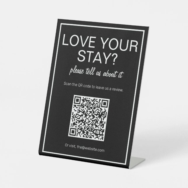 Panneau de la table d'examen du code QR noir moder (Recto)