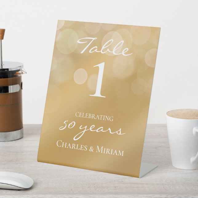 Panneau de la table du 50e anniversaire du Mariage (In SItu)