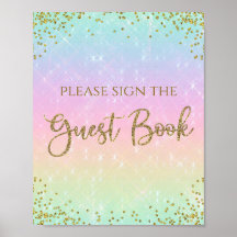 Panneau de la table du livre d'or du Baby shower a