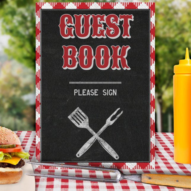 Panneau de la table du livre d'or du barbecue de 8 (Créateur téléchargé)