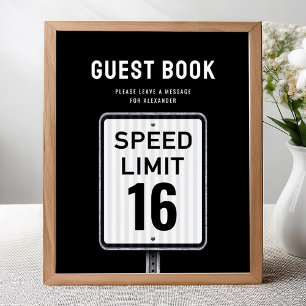 Panneau de livre d'or 16e anniversaire Limite de v