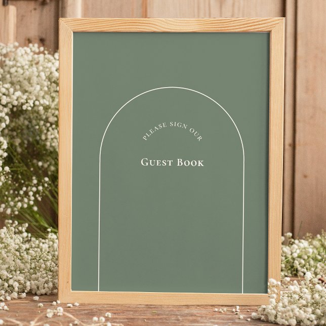 Panneau de livre d'or de mariage simple Bohème Arc (Créateur téléchargé)