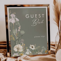 Panneau de livre d'or Sage Prairie de Fleurs Sauva