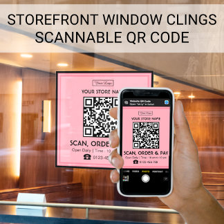 Panneau de magasin Code QR scannable | Scannez, co