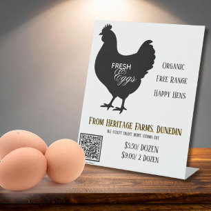 Panneau de Marché de Producteurs d'Oeufs Frais ave