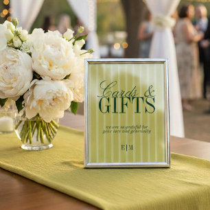 Panneau de mariage Élégant Cartreuse Cartes et Cad