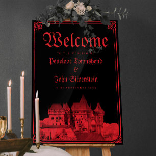 Panneau de mariage gothique vampire château fronti