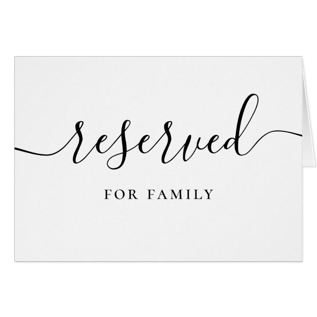 Panneau de mariage réservé | Typographie de script (Devant Horizontal)