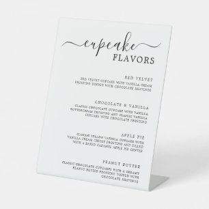 Panneau de menu Cupcake Minimaliste Panneau de Cup