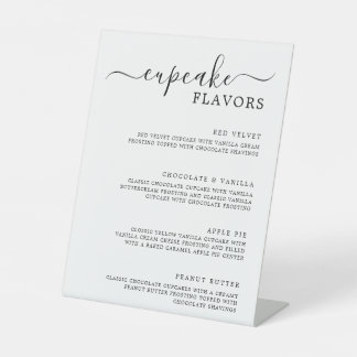 Panneau de menu Cupcake Minimaliste Panneau de Cup