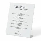 Panneau de menu de bar de mariage Amoureux Ivre
