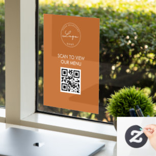 Panneau de menu de liste de prix de code QR Scan M