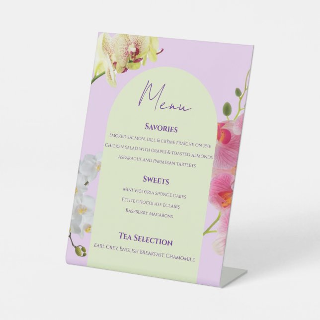 Panneau de menu Orchidée Pastel (Recto)