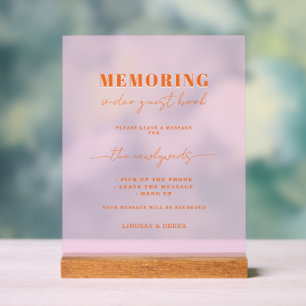Panneau de message de livre d'or Memoring