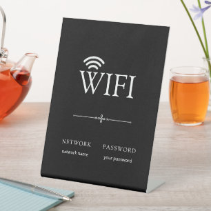 Panneau de mot de passe de réseau WiFi élégant mod