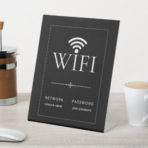 Panneau de mot de passe de réseau Wifi minimaliste