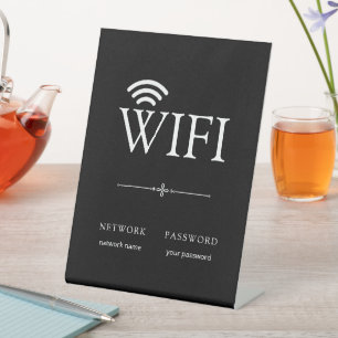 Panneau de mot de passe de réseau WiFi minimaliste