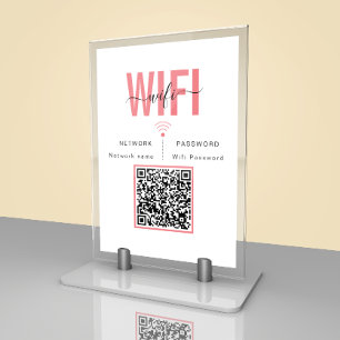 Panneau de mot de passe Wifi mignon Carte de tab
